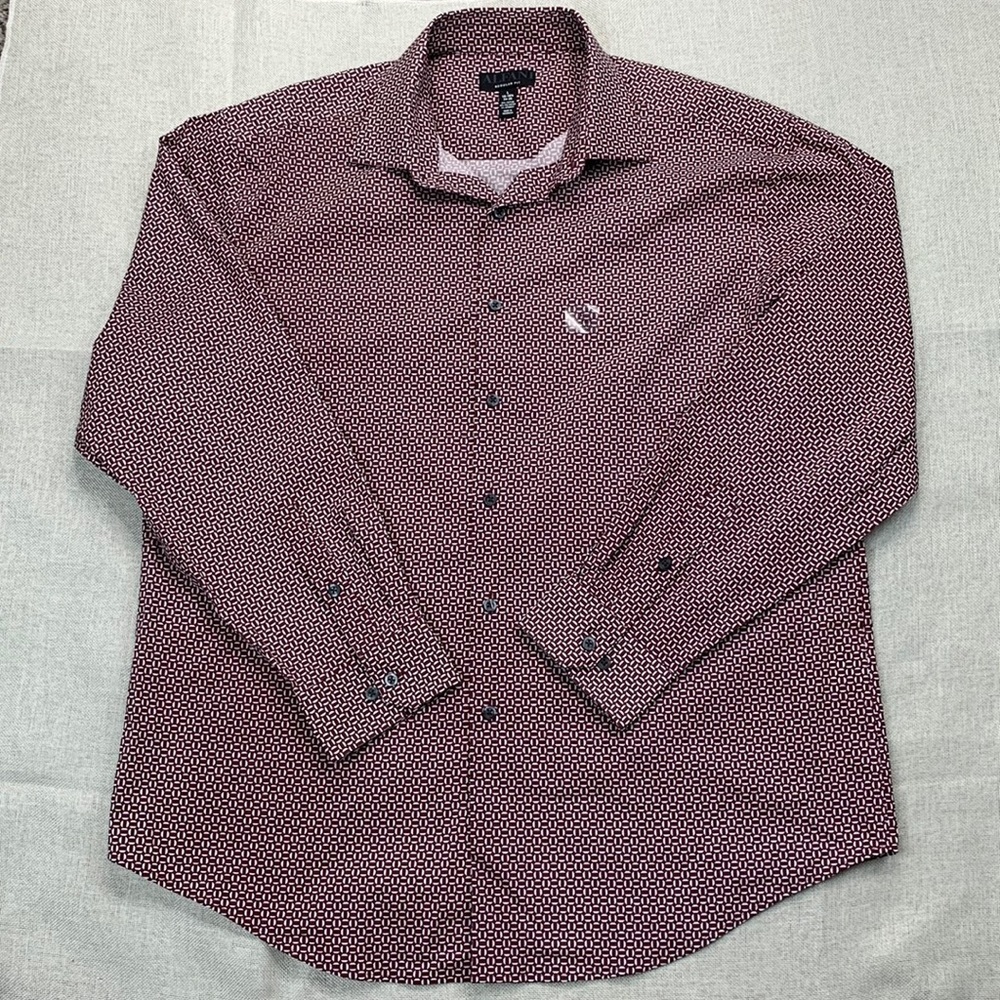 Alfani Men's Regular Fit 2-Way Stretch Performance Dress Shirt Size 16-16.5